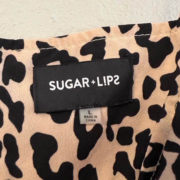 Sugarlips Black and Cream Spaghetti Strap Bodycon Mini Dress - Picture 5 of 9